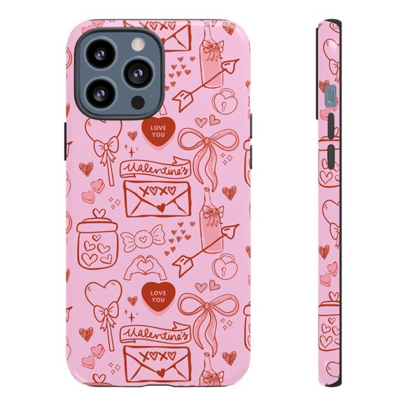 Cute Heart Bow & Candy Valentines Day Phone Case - Picture 3 of 3